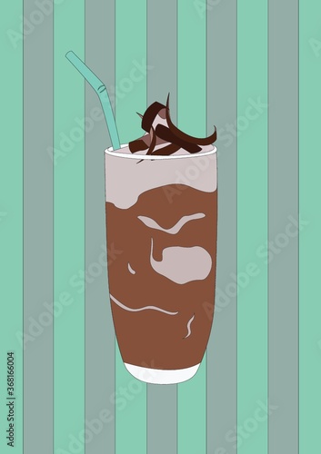 chocolate drink in a glass