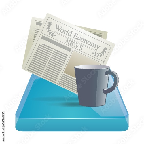 newspaper and a mug