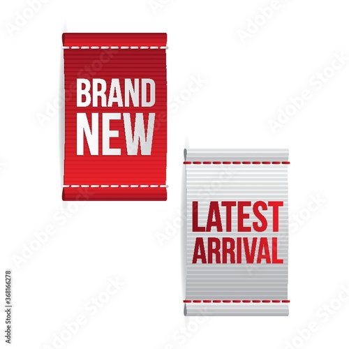 brand new and latest arrival labels