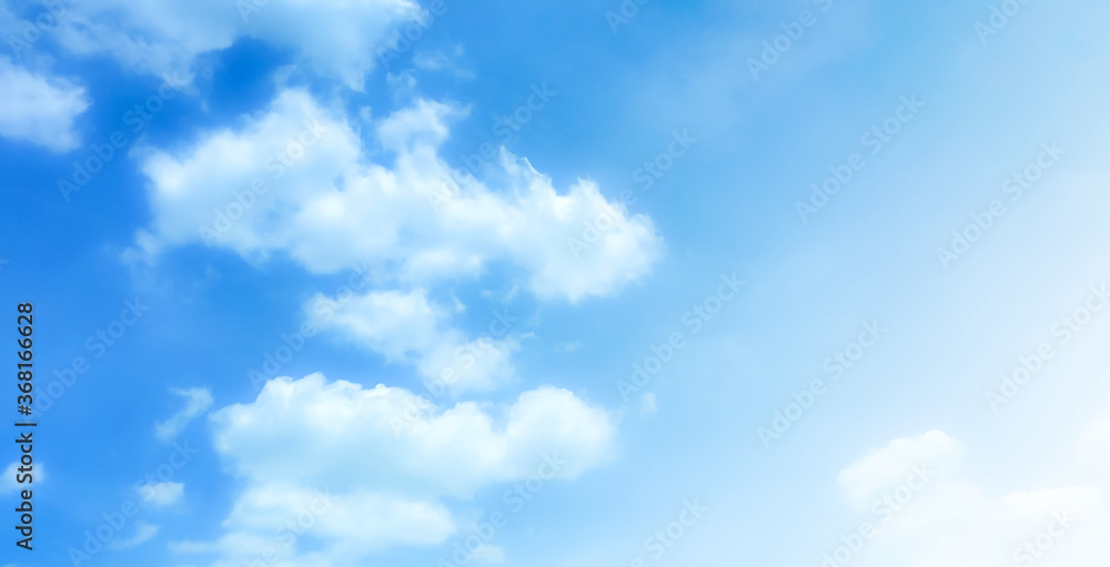 Fototapeta premium blue sky with beautiful natural white clouds 