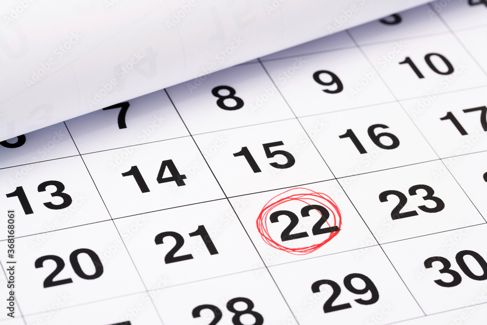 calendar.
calendar.