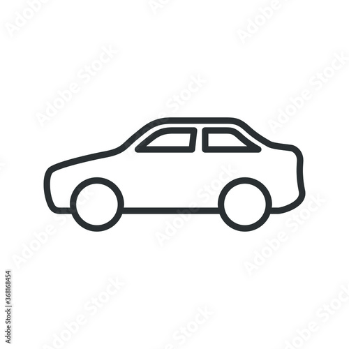 Vector illustration of car side view icon on white background © Minh Do