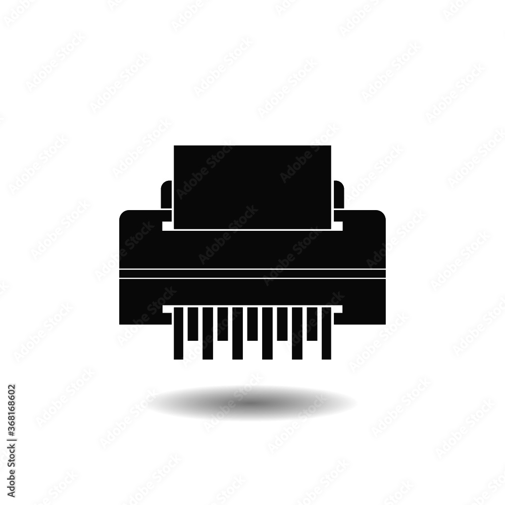 Shredder icon with shadow Shredder icon with shadow