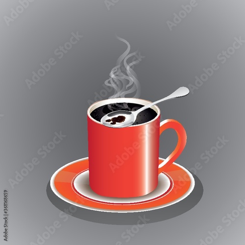 cup of coffee and spoon