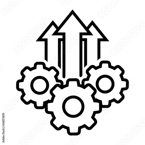 
Operational excellence vector icon, production growth illustration sign collection. operation symbol.
