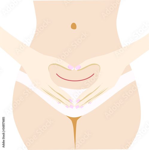 stomach of a woman with a vertical and horizontal cesarean scar