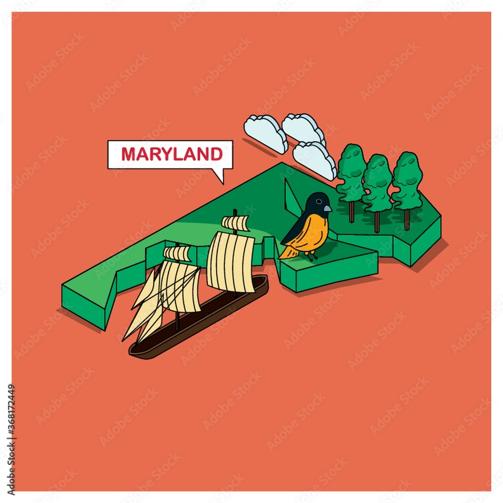 Obraz premium maryland state