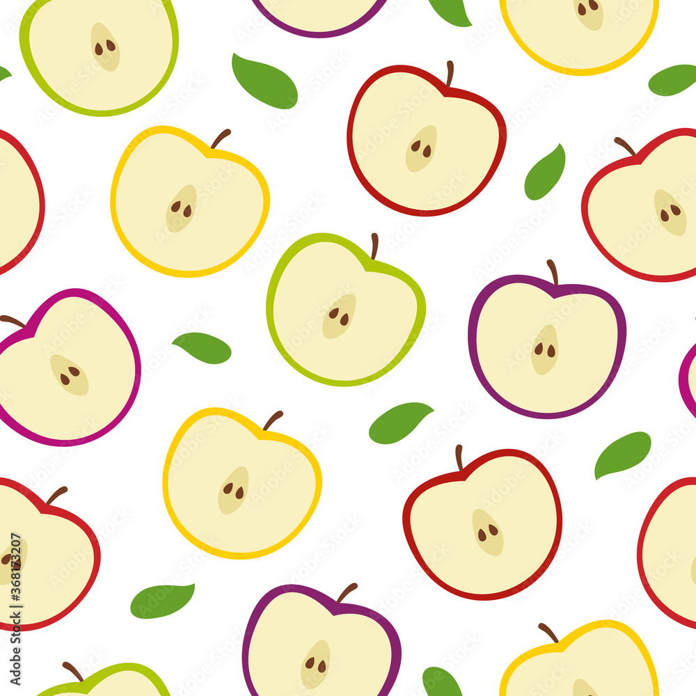 Colorful Apple Seamless Pattern Colorful Apple Seamless Pattern