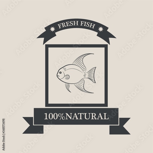 hundred percent natural fish label