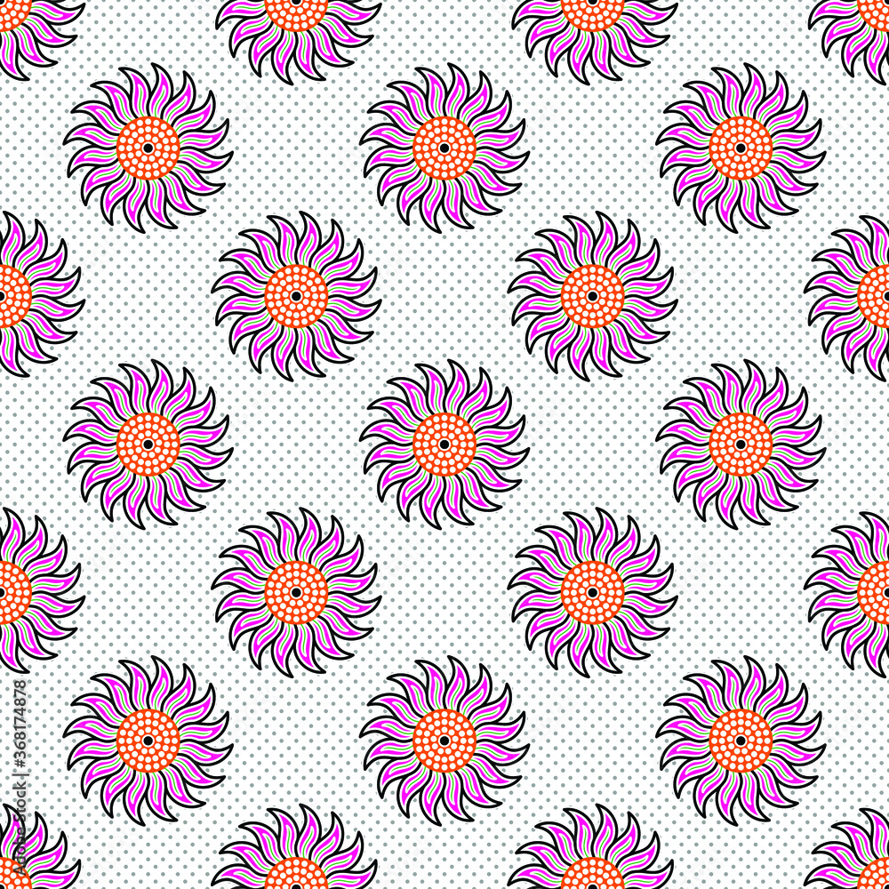 colorful vector flower pattern design