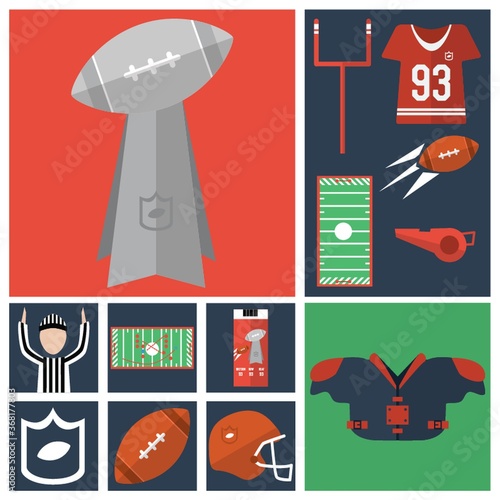 set of football icons