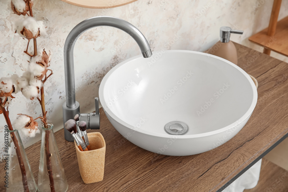Fototapeta premium Sink in interior of modern stylish bathroom
