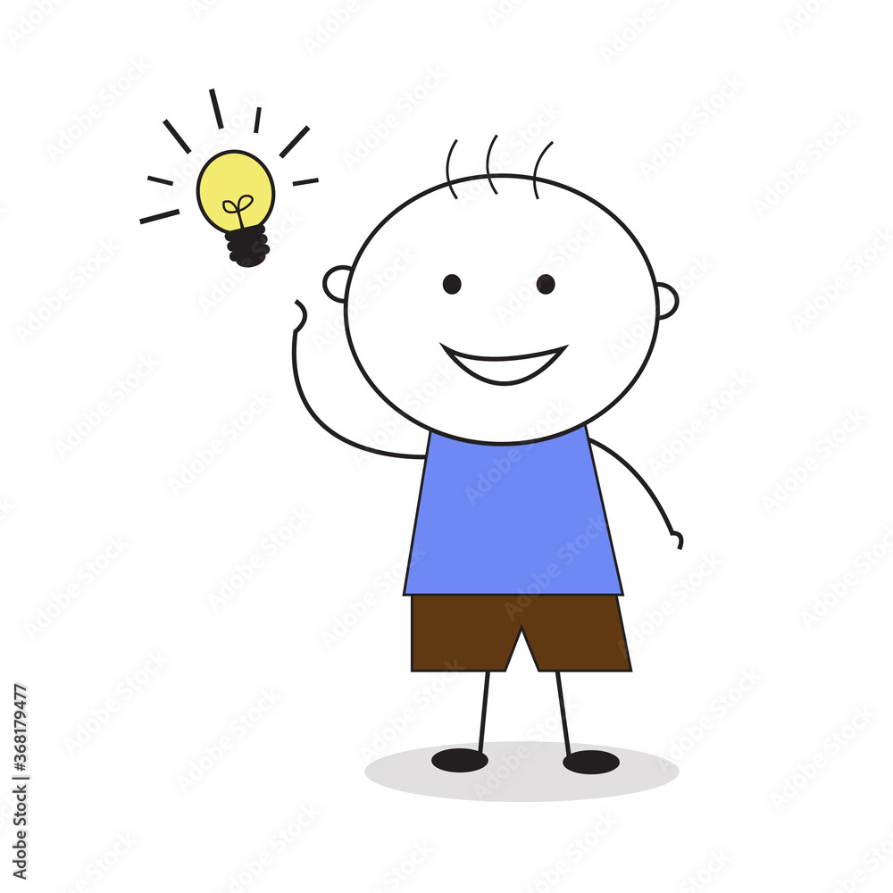 people got idea doodle style illustration vector people got idea doodle style illustration vector
