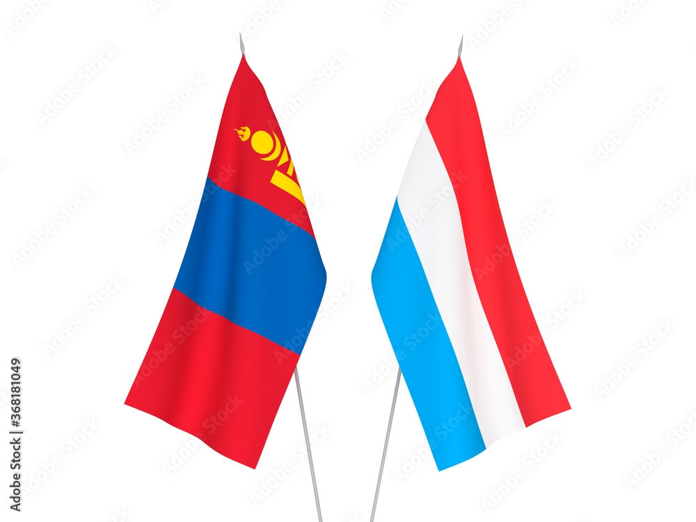 Luxembourg and Mongolia flags