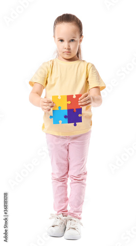 Little girl with autistic d...