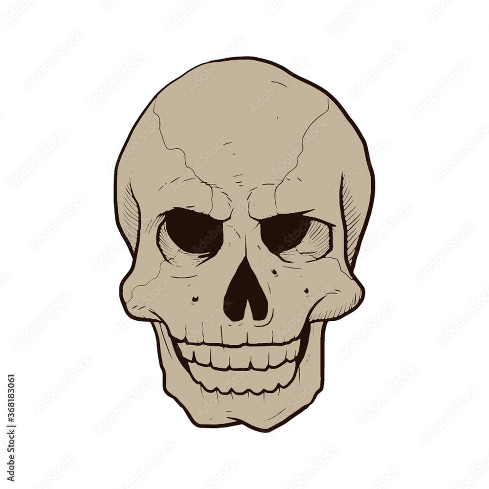 halloween skull head
