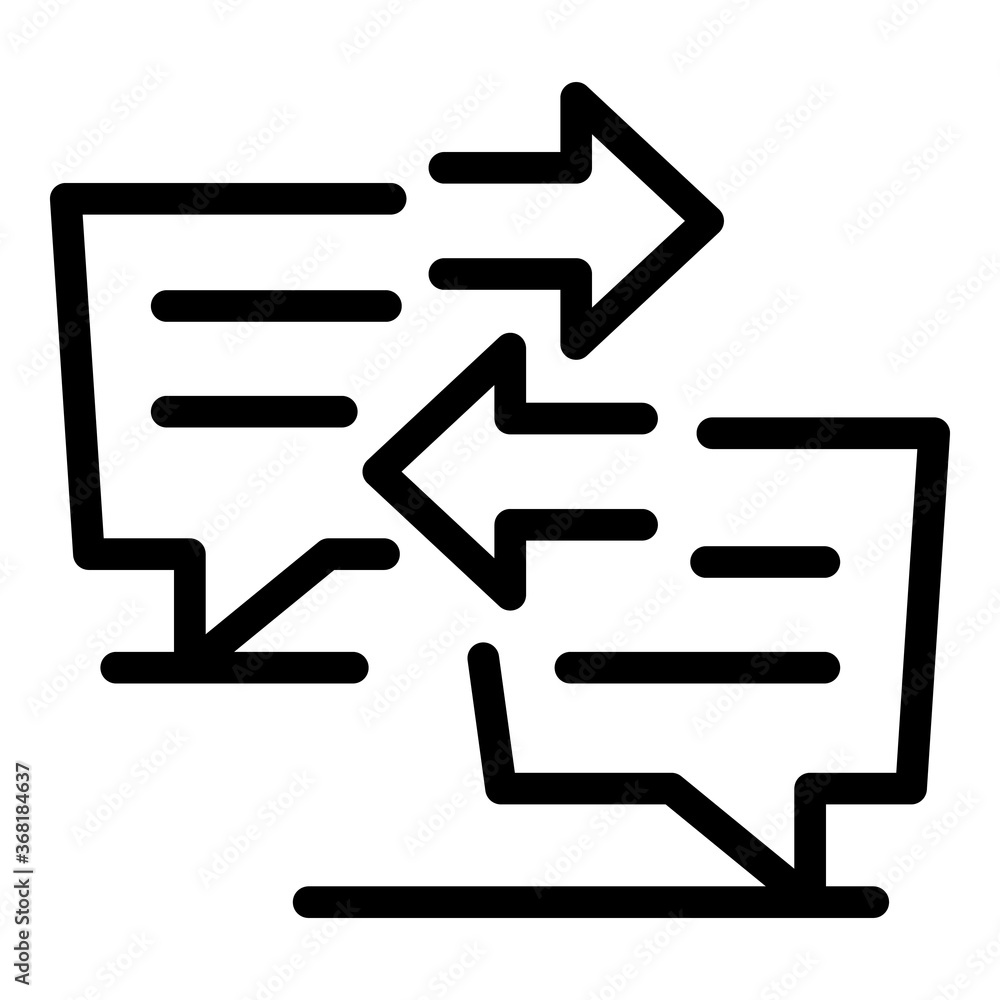 Chat ability icon. Outline chat ability vector icon for web design isolated on white background Chat ability icon. Outline chat ability vector icon for web design isolated on white background