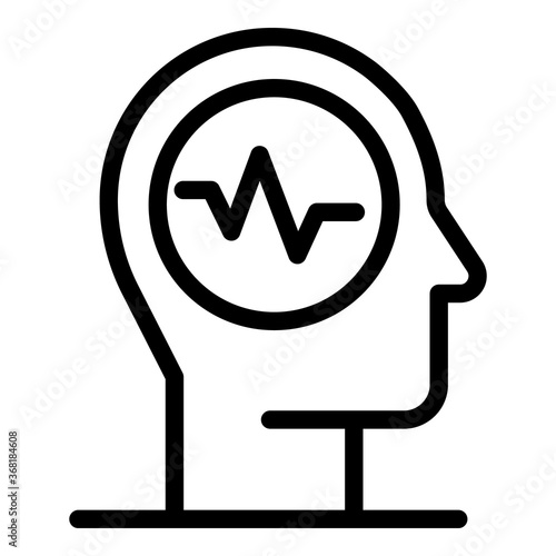 Thinking traits icon. Outline thinking traits vector icon for web design isolated on white background
