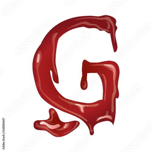 letter g with dripping blood