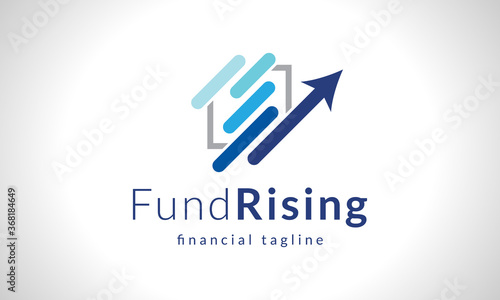 Fundraising Financial And Accounting Logo, fund logo, bank logo, financial logo, accounting logo, insurance logo.