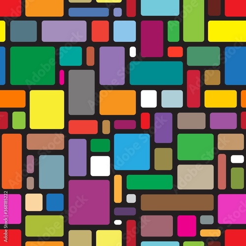 Linear abstract seamless pattern