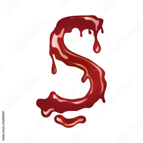 letter s with dripping blood