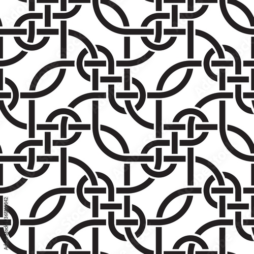 Linear abstract seamless pattern