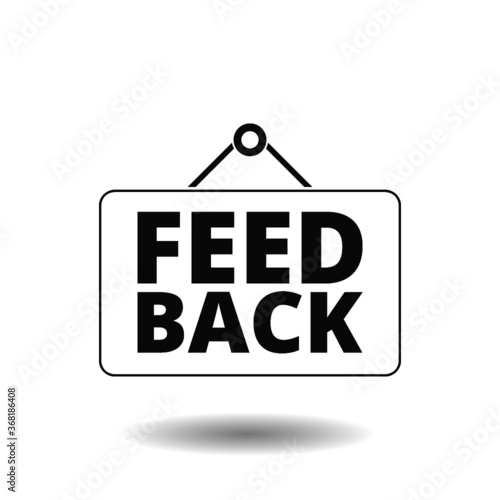 Feedback icon with shadow