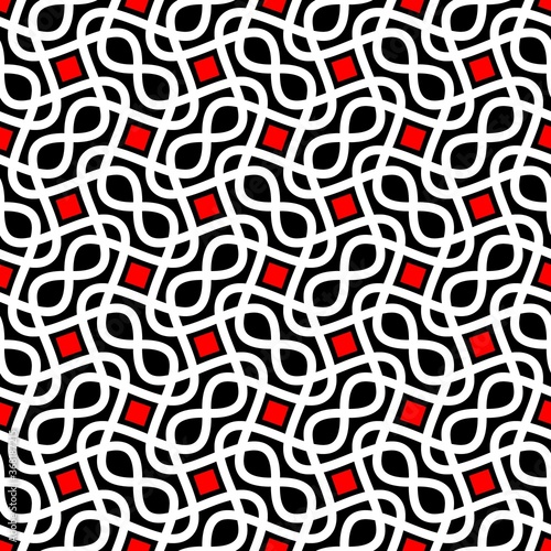 Linear abstract seamless pattern