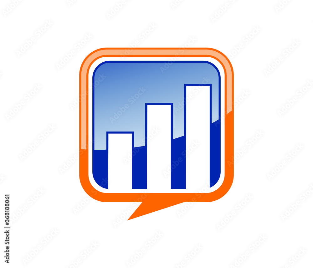 chat and bar graph icon vector illustration chat and bar graph icon vector illustration