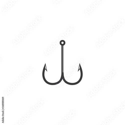 fishing hook  logo icon vector illustration