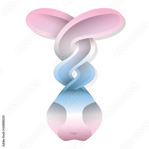 rabbit with twisted ears