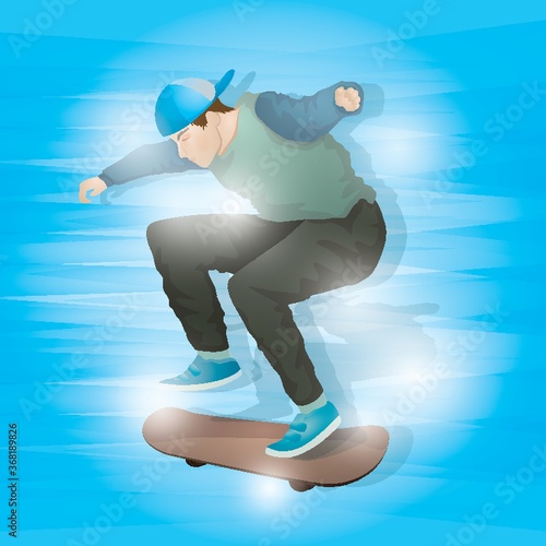 boy on skateboard