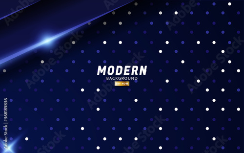 blue vector background banner design with blue line.Overlap layers with paper effect.Realistic light effect on dots textured background.vector illustration.