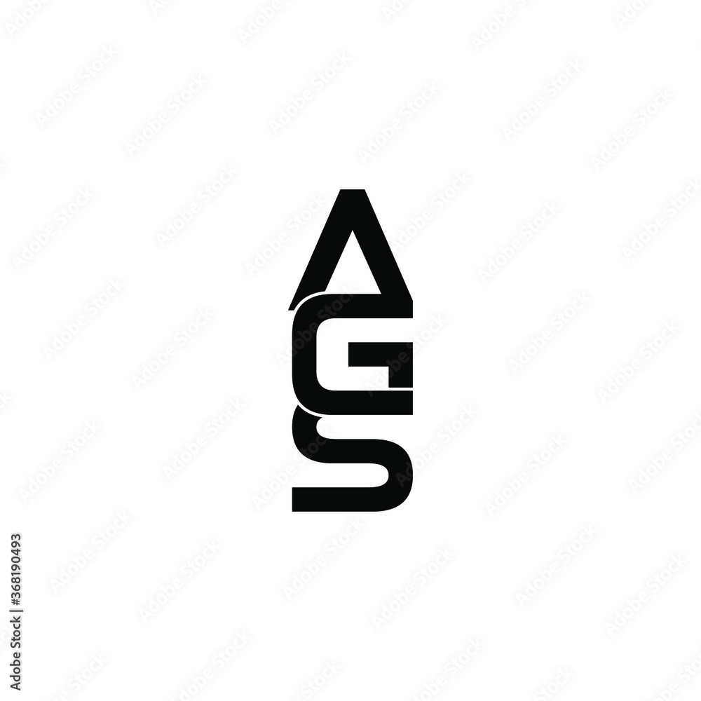Fototapeta premium ags letter original monogram logo design