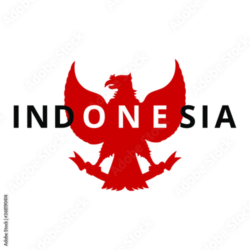Indonesia Mascot "Garuda Pancasila" Symbol. Heritage Indonesian Culture National Logo Vector Design
