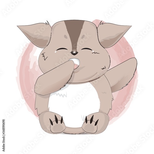 yawning creature cartoon