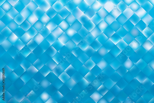 Abstract mosaic of blue mesh rectangle elements. Natural gradient background template. Modern blurred multicolor wallpaper. Vector illustration eps10