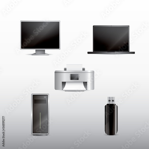 set of computer icons