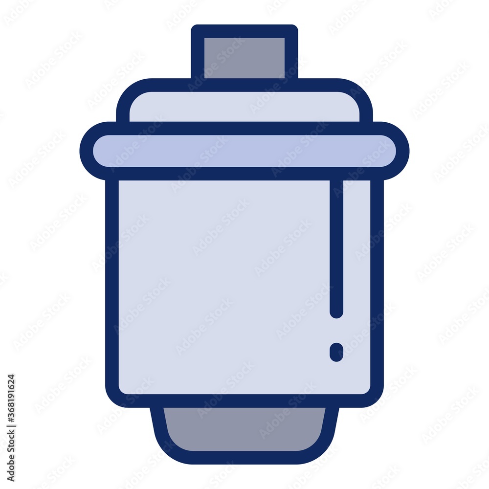 Water cartridge icon. Outline water cartridge vector icon for web design isolated on white background Water cartridge icon. Outline water cartridge vector icon for web design isolated on white background