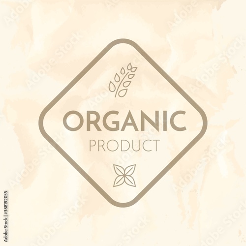 organic product label