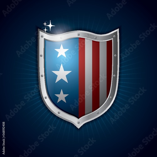 usa flag shield