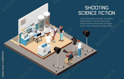 Shooting Cinema Isometric Background