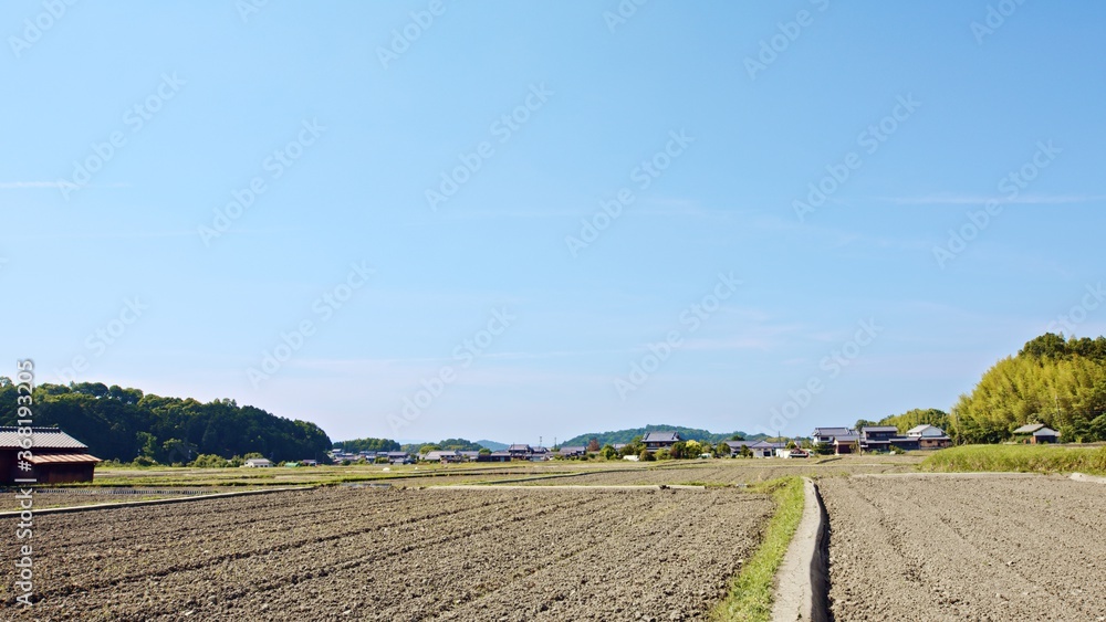 Dusk in a deserted rural Japanese town Dusk in a deserted rural Japanese town