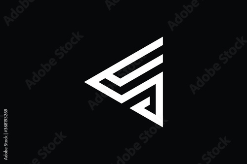 Minimal Innovative Initial ES logo and SE logo. Letter ES SE creative elegant Monogram. Premium Business logo icon. White color on black background