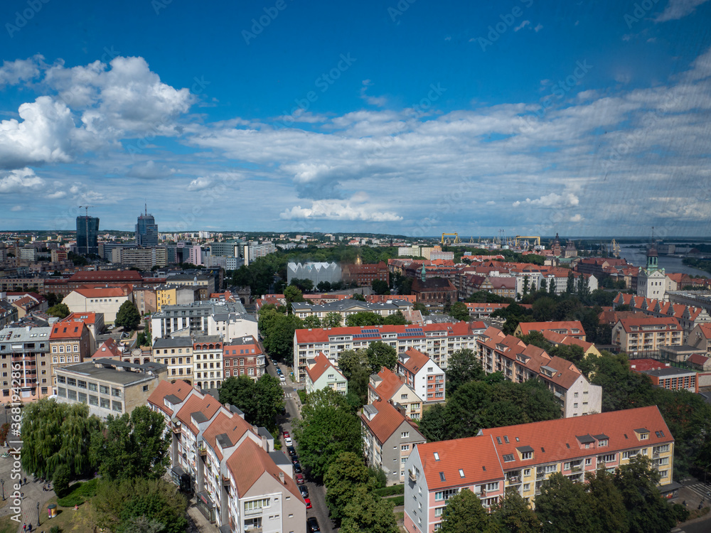 Panoramic view of Szczecin Poland