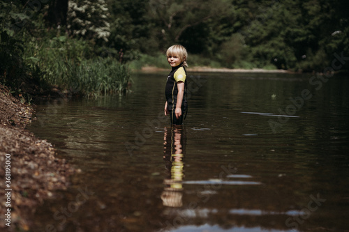 Child in a lake