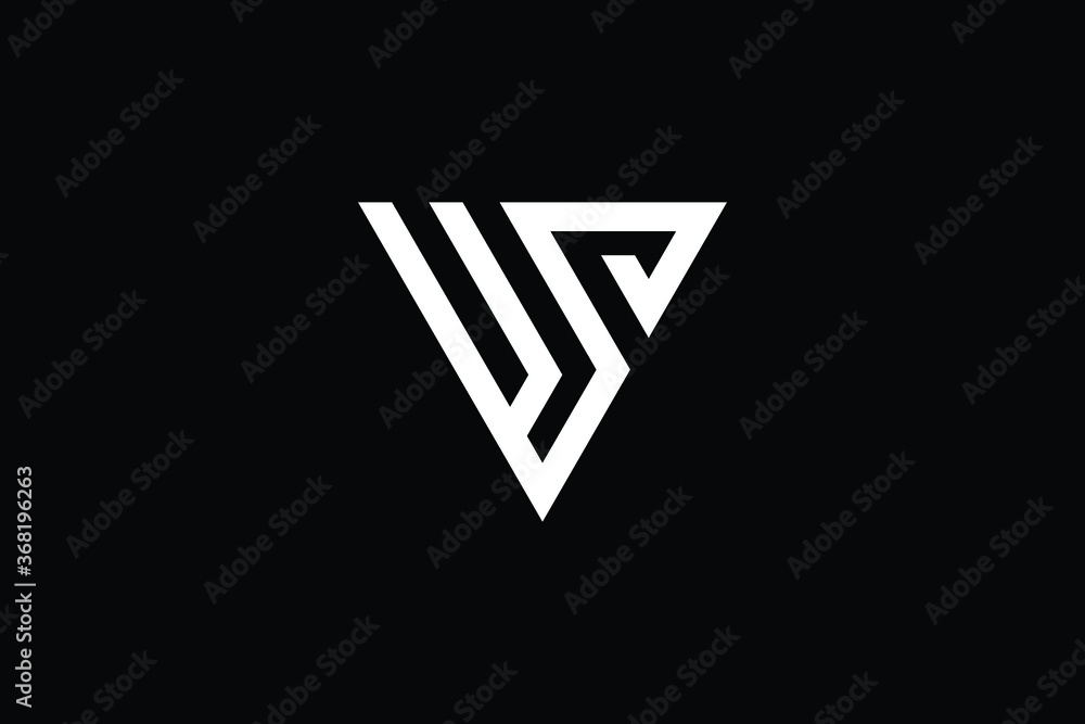 Minimal Innovative Initial ZW logo and WZ logo. Letter ZW WZ creative elegant Monogram. Premium Business logo icon. White color on black background - obrazy, fototapety, plakaty 