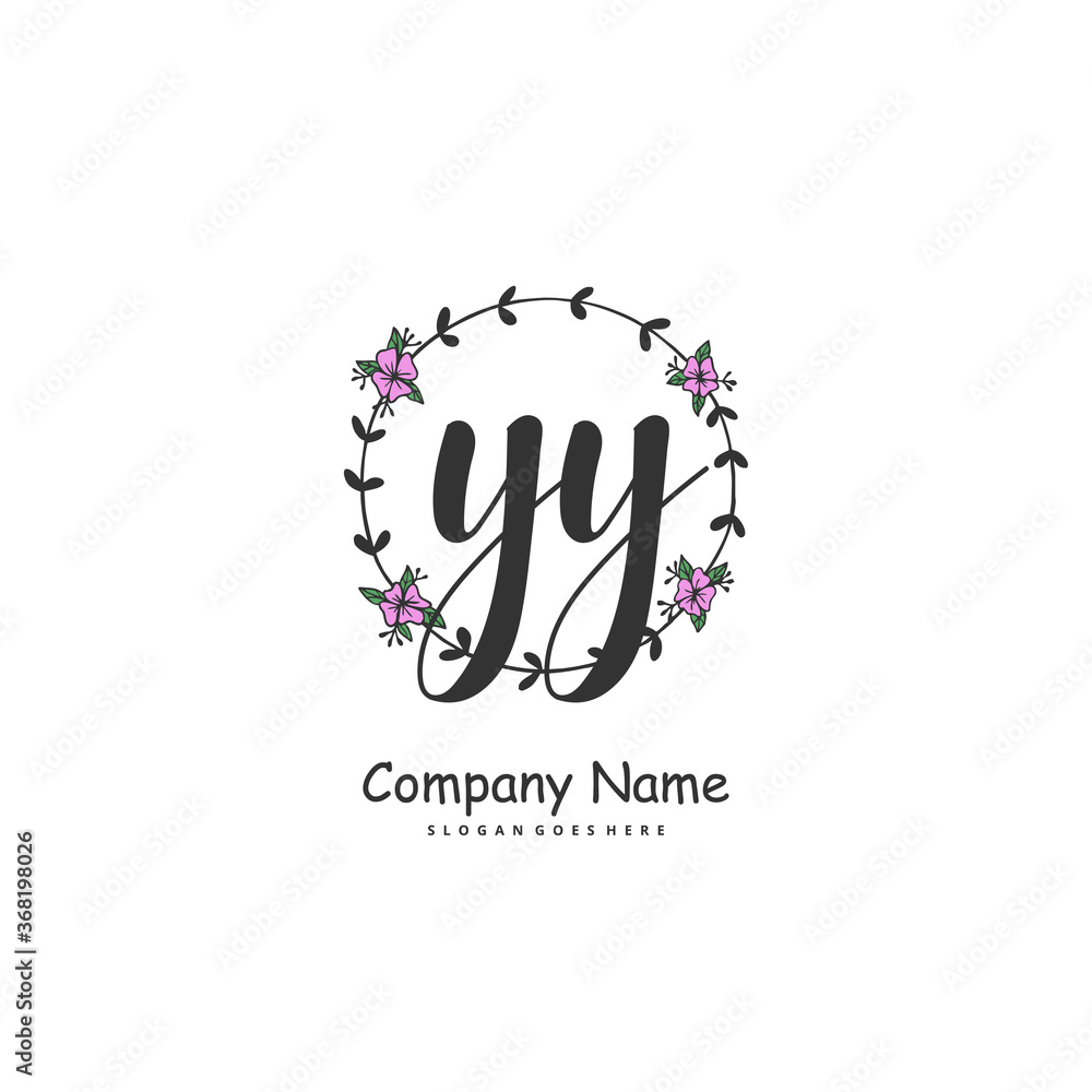 Y YY Initial handwriting and signature logo design with circle. Beautiful design handwritten logo for fashion, team, wedding, luxury logo. Y YY Initial handwriting and signature logo design with circle. Beautiful design handwritten logo for fashion, team, wedding, luxury logo.