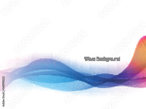 Abstract stylish flowing wave vector background